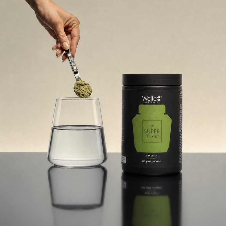 The Super Elixir, two teaspoons into a glass of water