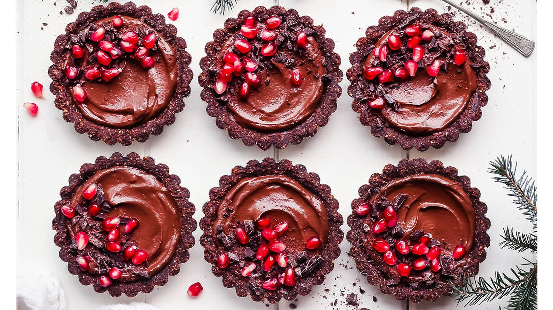 Chocolate & Pomegranate Festive Tarts
